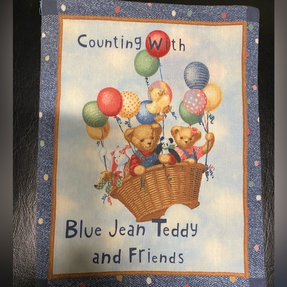Blue Jean teddy and friends counting cloth book - Picture 1 of 4